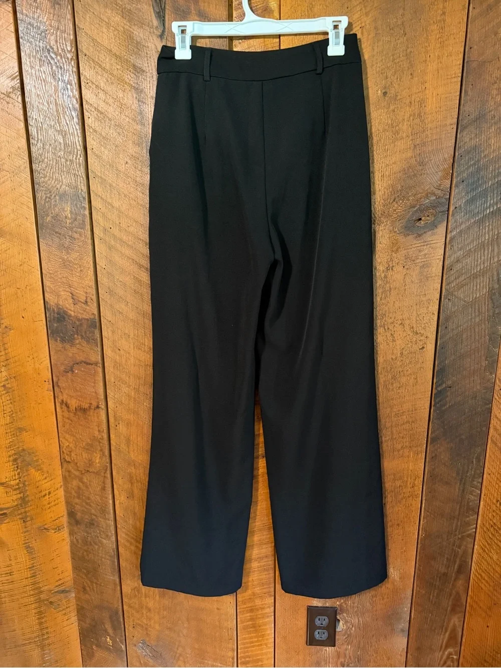 Princess Polly Archer Black Pleated Wide Leg Pants Trousers Capsule Wardrobe 6